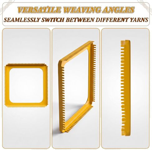 ElaraBerry 2 Set 7.2" Solid Metal Square Weaving Loom Tool with Needle Hook in Kuwait