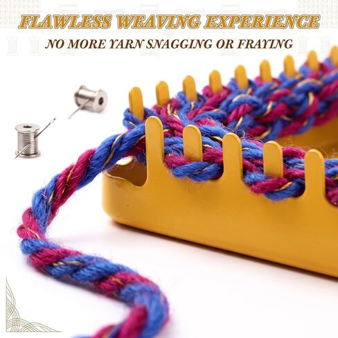 ElaraBerry 2 Set 7.2" Solid Metal Square Weaving Loom Tool with Needle Hook in Kuwait