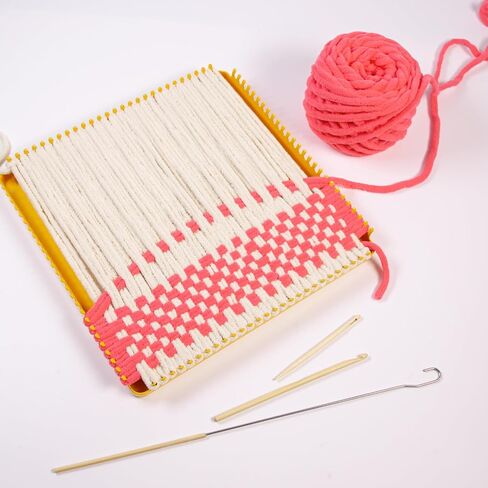 Lampstop 10" Metal Square Weaving Loom Tool with Needle Hook for Knitting Sewing DIY Craft in Kuwait