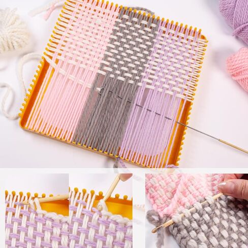 Lampstop 10" Metal Square Weaving Loom Tool with Needle Hook for Knitting Sewing DIY Craft in Kuwait