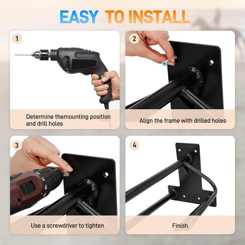 2 Pack Saddle Rack with Double Pad Bar, Wall Mounted in Kuwait