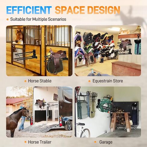 2 Pack Saddle Rack with Double Pad Bar, Wall Mounted in Kuwait