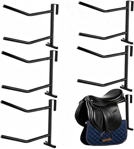 2 Pack Portable Saddle Rack,Heavy Duty Removable Saddle Rack Stand Double Saddle Rack for English and Western Style Saddles in Saudi Arabia