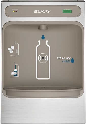 Elkay LZWSSM EZH2O Bottle Filling Station Surface Mount, Filtered Non-Refrigerated Stainless, 25.44 x 17.94 x 8.19 inches, Stainless Steel in Kuwait