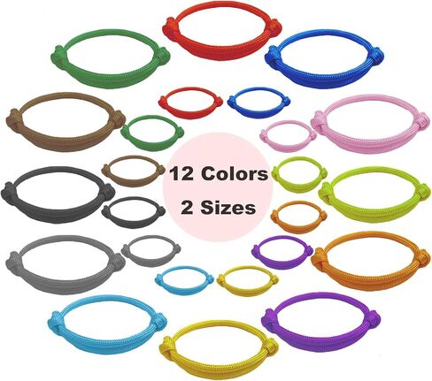 24Pcs Whelping Collars for Puppies, 2 Sizes Adjustable Puppy ID Bands in Kuwait
