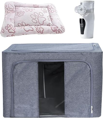 REDDOUDOU Pet Oxygen Chamber, Small Pet Incubator, Animal Humidifier Box, Pets Delivery with Padded Cotton, Cat's Nest, Pets Humidifier Accessories for Dogs, Cats, Puppies, Kittens(100L) in Kuwait