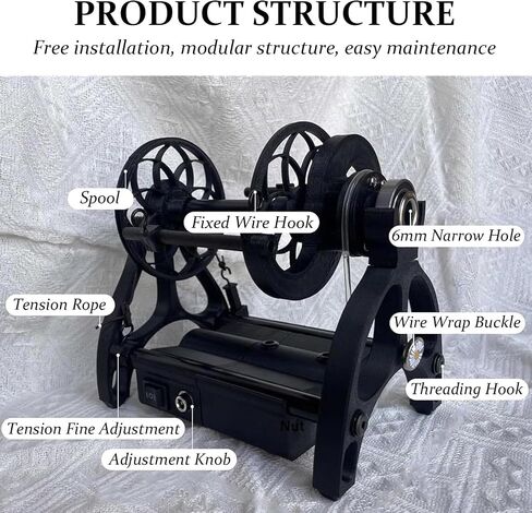 12V Electric Wheel with Adjustable Speed, 800 RPM, Forward & Reverse Rotation, 3 Spools Included, Perfect for Yarn, Wool, Silk, Fiber & Weaving Projects in Kuwait