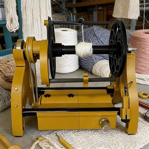 Adjustable Electric Wheel 12V - 800 RPM Yarn Spinner with Forward/Reverse Rotation & 3 Spools, Perfect for Wool, Silk, Fiber Weaving & Crafting in Kuwait