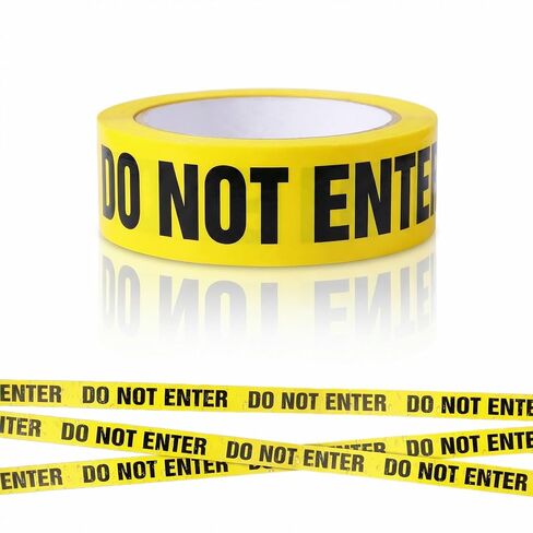 NUOBESTY Barricade Tape,1.9 inch X 82 ft Yellow Security Line DO NOT Enter Printed Barrier Safety Tape in Kuwait