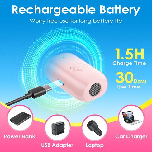 Mini ultrasonic dog bark deterrent device, effectively stops unwanted barking with 50ft,pain free training & behavior aid for indoor/outdoor use,rechargeable portable dog barking stopper (Light Pink) in Kuwait