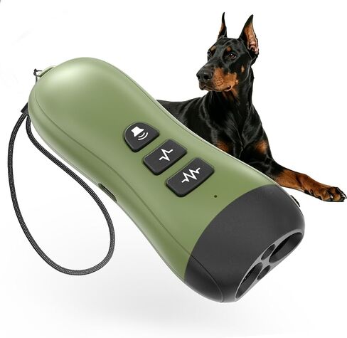 Ultrasonic Anti Barking Device, 2 Adjustable Modes, 33FT Range, Portable Bark Deterrent Trainer, Indoor Outdoor Bark Control Tool for Own and Neighbor Dogs in Kuwait