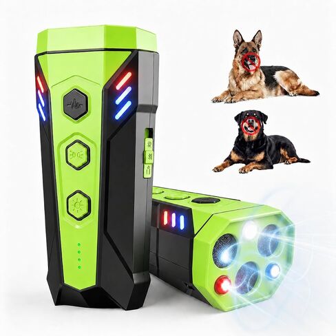 Dog Bark Deterrent Devices-3X Ultrasonic Anti Barking Device for Dogs,50 FT Range Barks No More Indoors Neighbor Outdoors with Flashlight,Portable Rechargeable Training Tool Bark Control for Dog in Kuwait