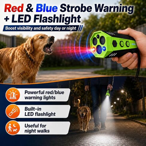 Dog Bark Deterrent Devices-3X Ultrasonic Anti Barking Device for Dogs,50 FT Range Barks No More Indoors Neighbor Outdoors with Flashlight,Portable Rechargeable Training Tool Bark Control for Dog in Kuwait
