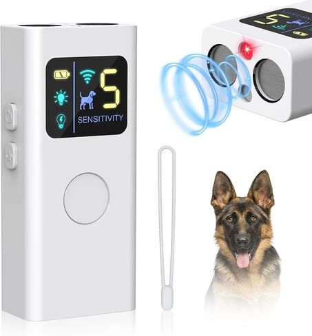 Anti Barking Device for Dogs,Multi-Functional Ultrasonic Bark Deterrent with 30 Ft Range, 3 Modes & LED Light, Safe for Humans & Dogs in Kuwait