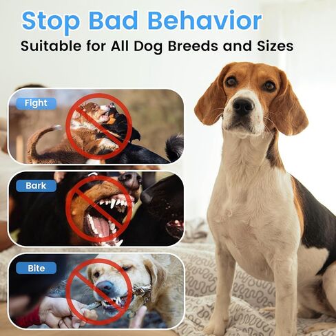 Anti Barking Device for Dogs,Multi-Functional Ultrasonic Bark Deterrent with 30 Ft Range, 3 Modes & LED Light, Safe for Humans & Dogs in Kuwait