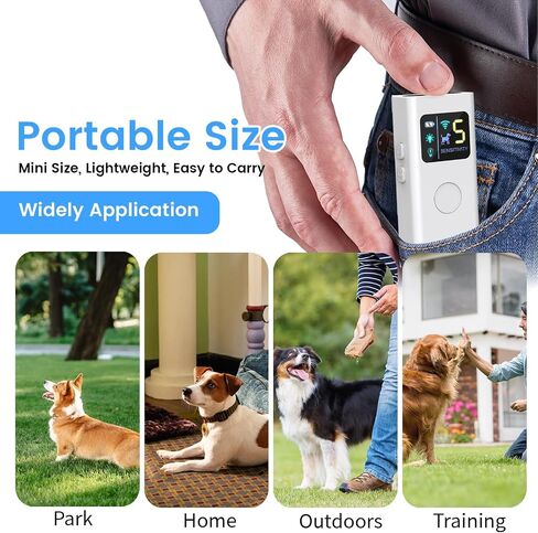 Anti Barking Device for Dogs,Multi-Functional Ultrasonic Bark Deterrent with 30 Ft Range, 3 Modes & LED Light, Safe for Humans & Dogs in Kuwait