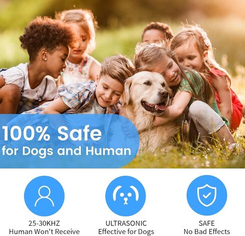Anti Barking Device for Dogs,Multi-Functional Ultrasonic Bark Deterrent with 30 Ft Range, 3 Modes & LED Light, Safe for Humans & Dogs in Kuwait