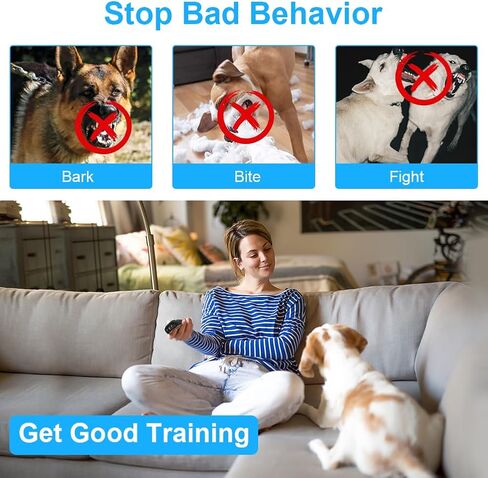 AOMIG Ultrasonic Dog Bark Deterrent Devices, Mini Dog Barking Deterrent Devices with LED, Rechargeable Anti Barking Device for Dogs, Portable Safe Bark Control Dogs Training Tools Indoor Outdoor in Kuwait