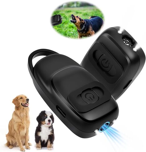 AOMIG Ultrasonic Dog Bark Deterrent Devices, Mini Dog Barking Deterrent Devices with LED, Rechargeable Anti Barking Device for Dogs, Portable Safe Bark Control Dogs Training Tools Indoor Outdoor in Kuwait