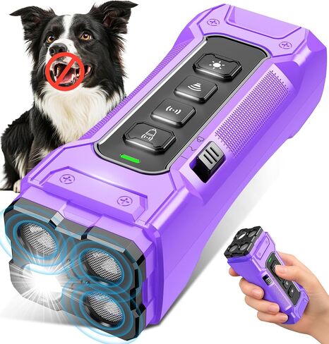 Dog Bark Deterrent Devices, Anti Barking Device 3X Ultrasonic Bark Control Device 50ft Range, Rechargeable & Safe Dog Training Tool for Quiet Walks and Peaceful Homes in Kuwait