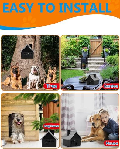 Dog Barking Control Devices, Anti Barking Device Ultrasonic Dog Barking Deterrent with 4 Modes, Stop Barking Dog Devices Up to 50 Ft Range, 2 in 1 Weatherproof Bark Control Device Outdoor Indoor in Kuwait