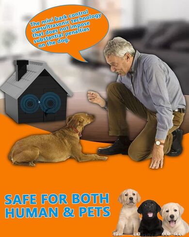 Dog Barking Control Devices, Anti Barking Device Ultrasonic Dog Barking Deterrent with 4 Modes, Stop Barking Dog Devices Up to 50 Ft Range, 2 in 1 Weatherproof Bark Control Device Outdoor Indoor in Kuwait
