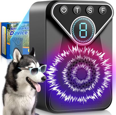 Anti Barking Device for Dogs, Sonic Barking Deterrent, Rechargeable Ultrasonic Dog Bark Control Device, Outdoor & Indoor Use, 9 Modes 33 FT Range Anti Barking Deterrent Device Dog Barking Silencer in Kuwait