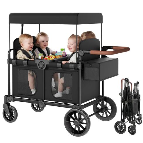 Babytronic 4 Seater Wagon Stroller, Foldable with All-Terrain Wheels in Kuwait