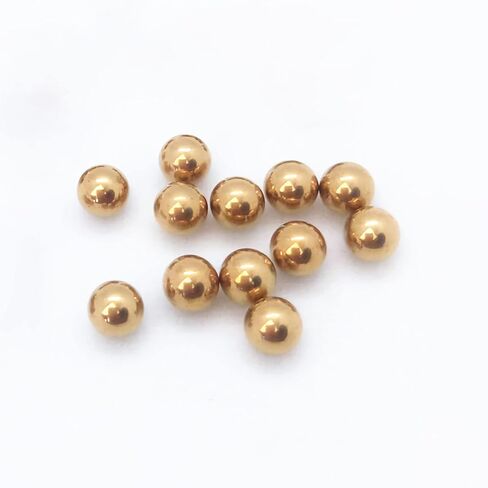 30Pcs 1/2 Inch(12.7mm) Imperial Precision Solid Brass Bearing Balls, Imperial Brass Ball(1/2", 30 Pieces) in Kuwait