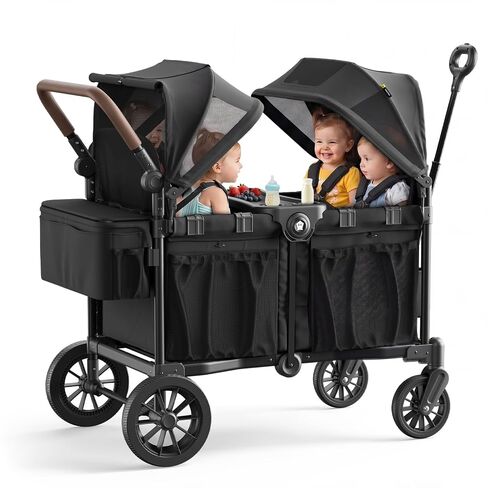 4 Seater Wagon Stroller for Kids with 66 lb Spacious Storage in Kuwait