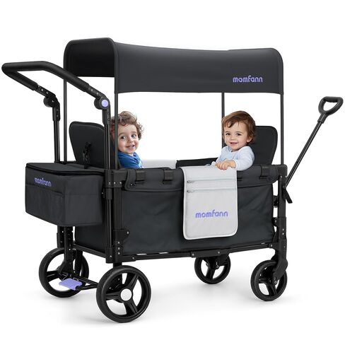 MOMFANN 2-Kid Wagon Stroller, Foldable Baby Wagon with Removable Canopy in Kuwait
