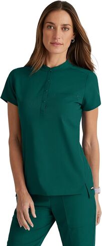 BARCO Grey's Anatomy Spandex Stretch Direct - Rush Scrub Top for Women, Snap Collar Women's Scrub Top in Saudi Arabia