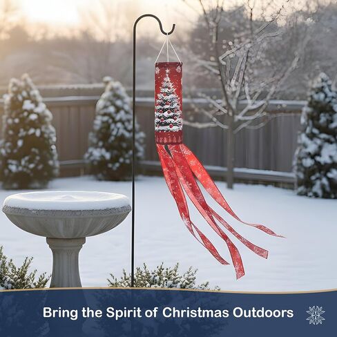 Madrona Brands Christmas Tree Winter Windsock | Durable Outdoor Hanging Wind Sock Decoration | Yard, Porch, Patio | 48 Inch in Kuwait