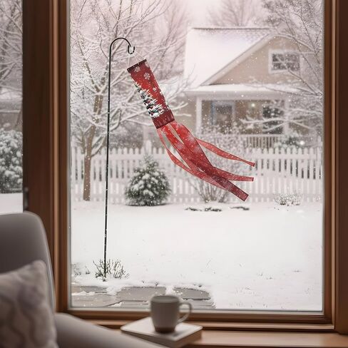 Madrona Brands Christmas Tree Winter Windsock | Durable Outdoor Hanging Wind Sock Decoration | Yard, Porch, Patio | 48 Inch in Kuwait