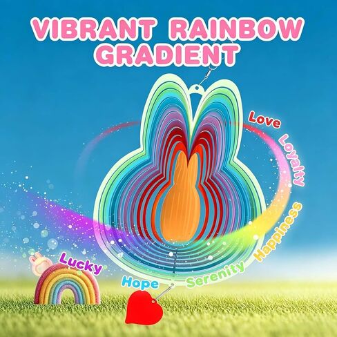 Whimsical Wind Spinner with Heart Charm – Popular Blind Box Figures Inspired Sculpture – Outdoor Hanging Garden & Yard Decor, Cute Room Decoration – Windmill, Birthday Party Supplies & Dream Catcher in Saudi Arabia