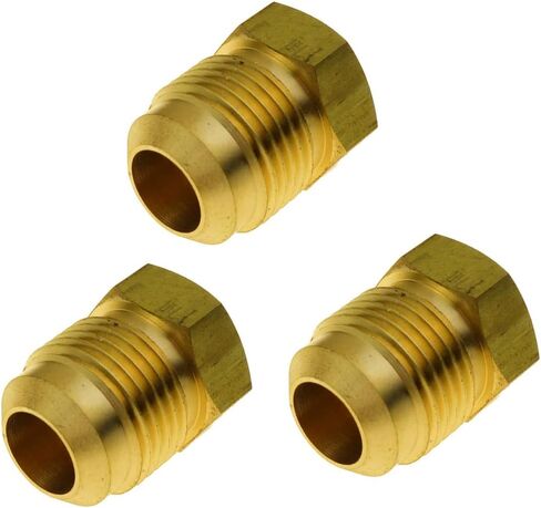 Brass Flare Fitting Union Set 1/4" Flare Tube OD SAE 45 Degree Air Conditioning Copper Pipe Extension in Kuwait