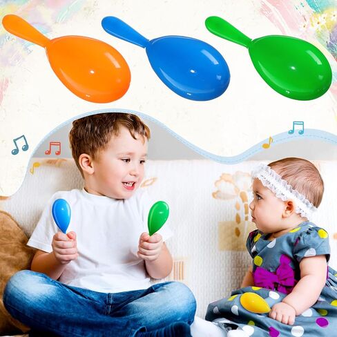 Vinsot 66 Packs Mini Maracas for Kids, Mexican Party Shakers, 6 Colors in Kuwait