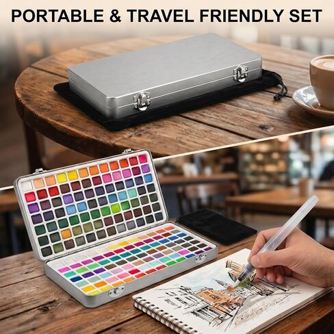 Smallbudi All in One Watercolor Paint Set 168 Colors with Portable Box in Saudi Arabia