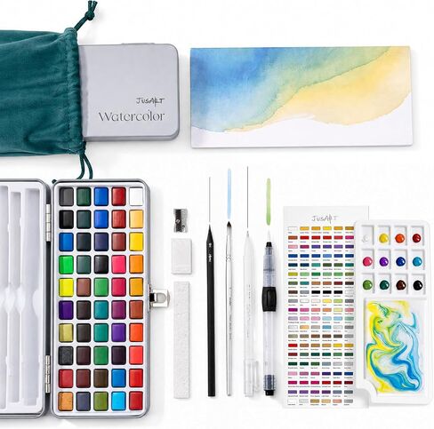 50 Colors Watercolor Paint Set,Art Supplies Portable Paint Art Kit in Saudi Arabia