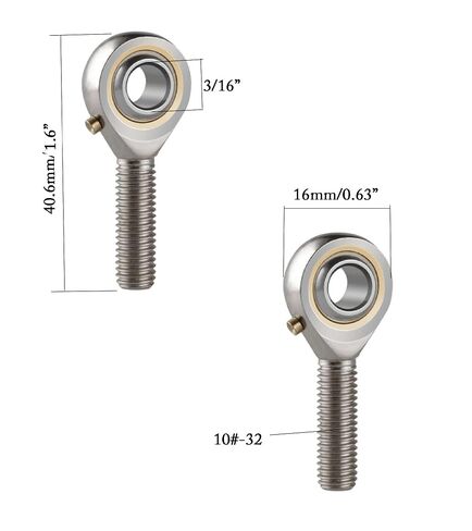 (2pcs) PHSB5 Rod End Bearings 5/16-inch Bore Pre-Lubricated Bearings5/16-24 Female Thread Right Hand in Kuwait