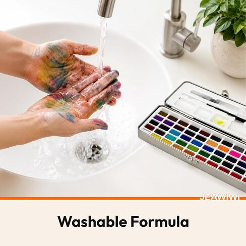JEAWIWI Watercolor Paint Set, 50 Colors, Portable Water Color Kit in Saudi Arabia