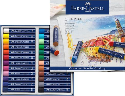 Faber-Castel FC127024 Creative Studio Oil Pastel Crayons (24 Pack), Assorted in Kuwait