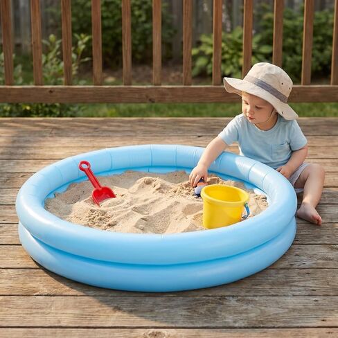 ibasenice Inflatable Paddling Pool, Small Wading & Fishing Pool for Age 3+ in Kuwait