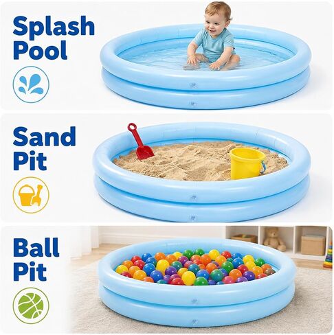 ibasenice Inflatable Paddling Pool, Small Wading & Fishing Pool for Age 3+ in Kuwait
