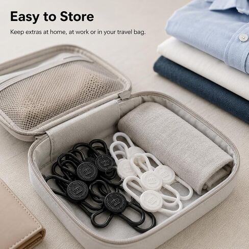 16 PCS Collar Extenders for Men's Dress Shirts, Elastic Neck Button Extenders for Shirt Collar Expansion, Comfortable 1/2 Size Shirt Neck Extenders for Shirts, Ties and Suits in Kuwait