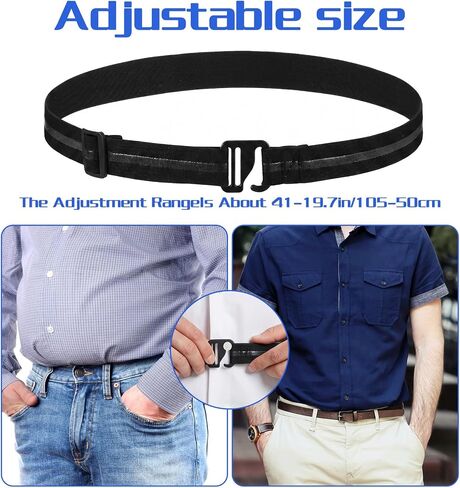 2 Pack Shirt Stays for Men, Non-Slip Shirt Stay Belt Flexible Nylon in Kuwait