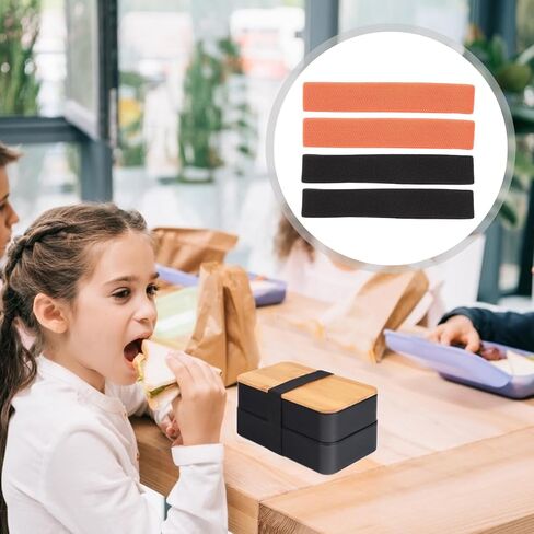 DOITOOL Bento Box Strap Replacement 4 pack Elastic Food Box Fixing Bands Lunch Sealing Straps for Office Classroom Picnic Camping 5.90 X 0.98 in in Saudi Arabia