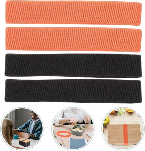 DOITOOL Bento Box Strap Replacement 4 pack Elastic Food Box Fixing Bands Lunch Sealing Straps for Office Classroom Picnic Camping 5.90 X 0.98 in in Saudi Arabia