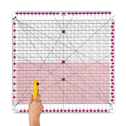Quilting Rulers 12.5" x 12.5", Clear Acrylic Sewing Rulers, Slotted Quilting Ruler for Precise Fabric Cutting, Patchwork Template Tool for Sewing, Quilting & Crafting in Saudi Arabia