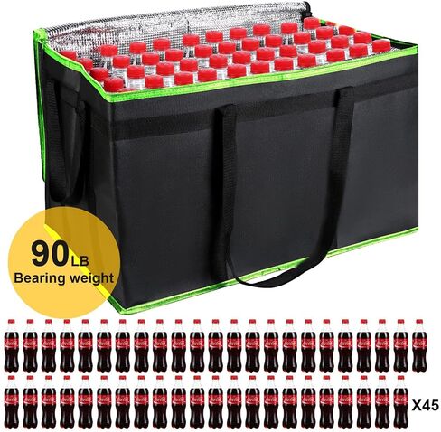 musbus Pizza Bag for Delivery Bag Pizza Carrier Insulated Bags Large for Deliveries, 20x20 inch inches 20 in Food Bag for Personal and Professional Use 18 Black in Saudi Arabia